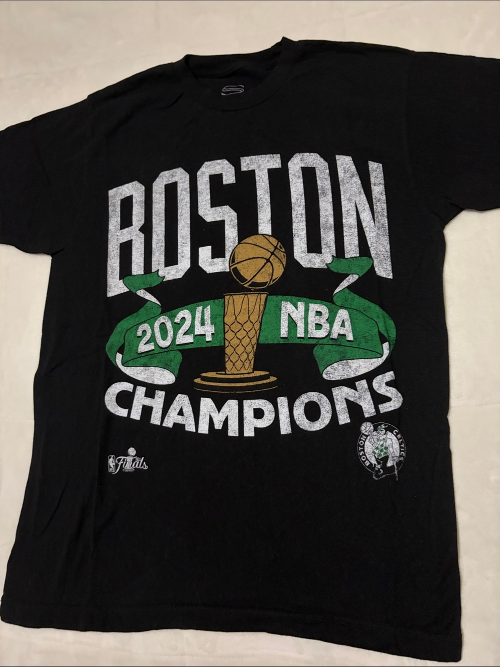 Boston Celtics 2024 Champions Black Short Sleeve Tee
